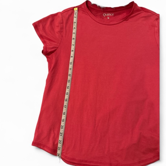 Quince Flowknit Breeze Tee Coral Active Crew Neck Shirt M Athleisure - Picture 9 of 11